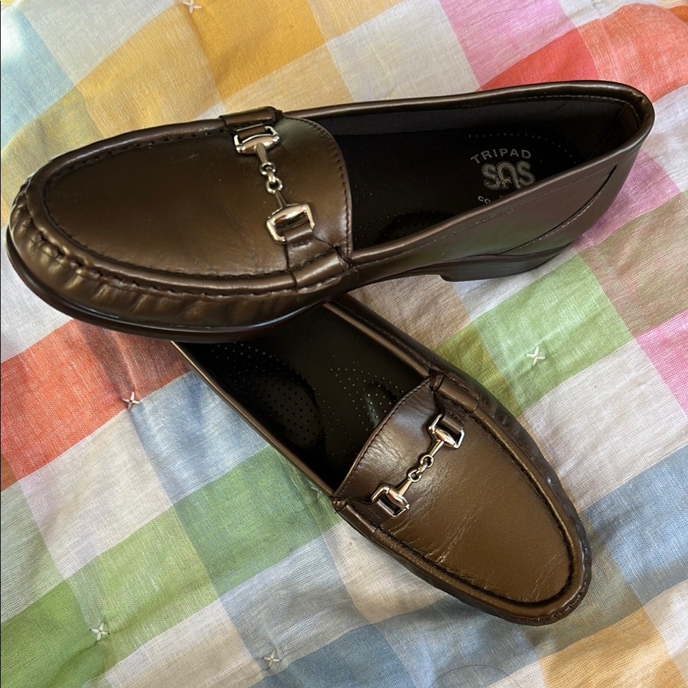 NIB 9.5 CLARKS YRPIAD SAS COMFORT FOOT BED BRONZE BROWN COLOR